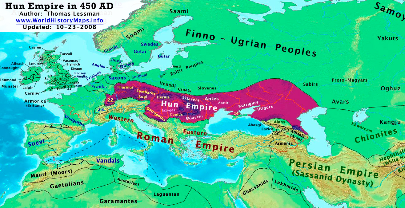 How big was the Hunnic Empire