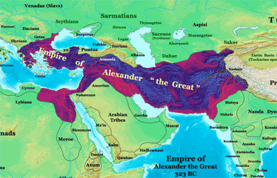 Alexander's Empire in 323 BC