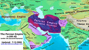 Persian Sassanid Dynasty in 600 AD