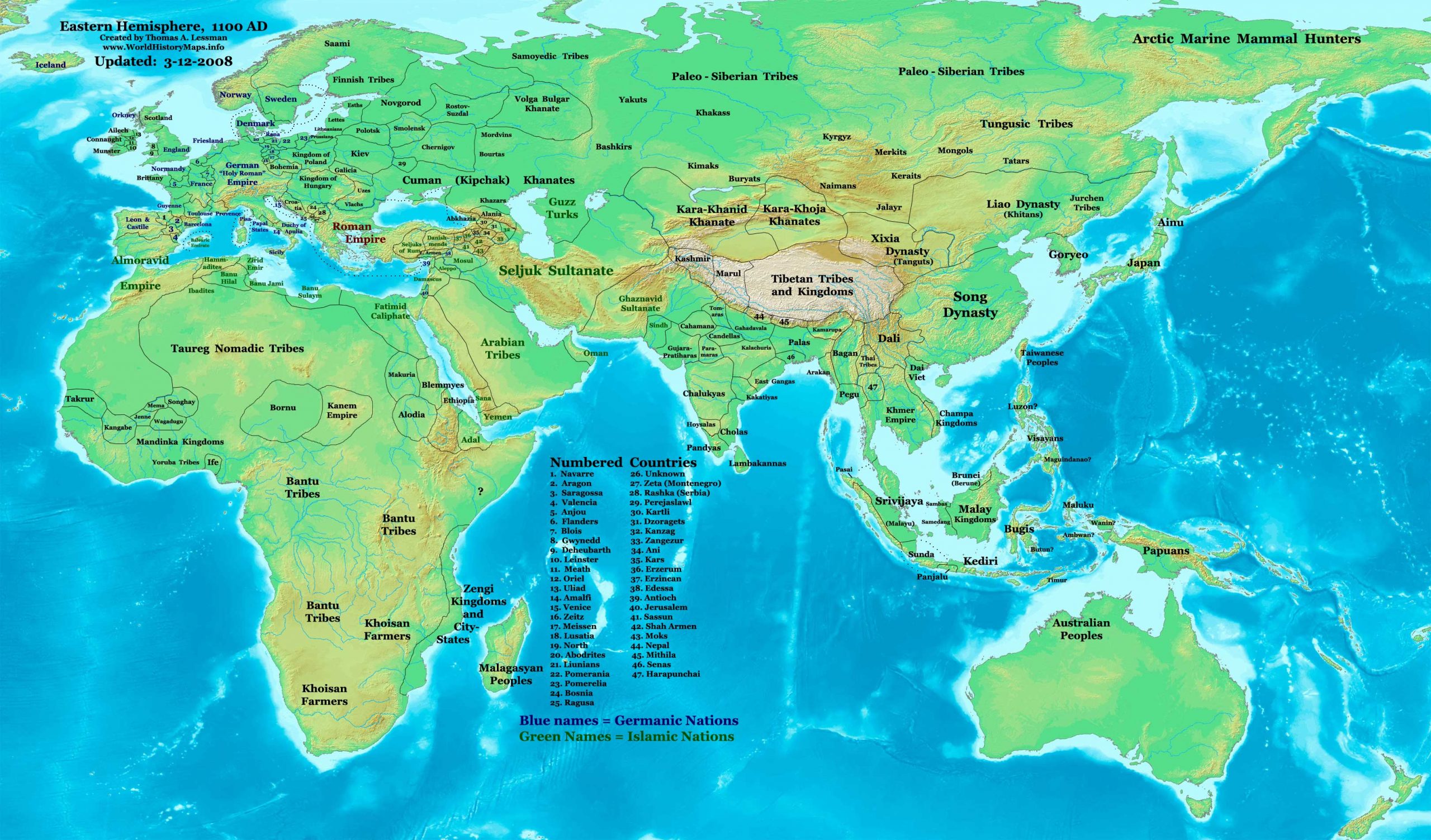 World Map 1100 AD World History Maps