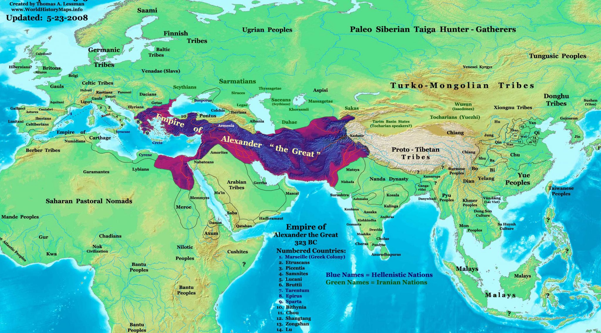 Alexander the great empire world history maps