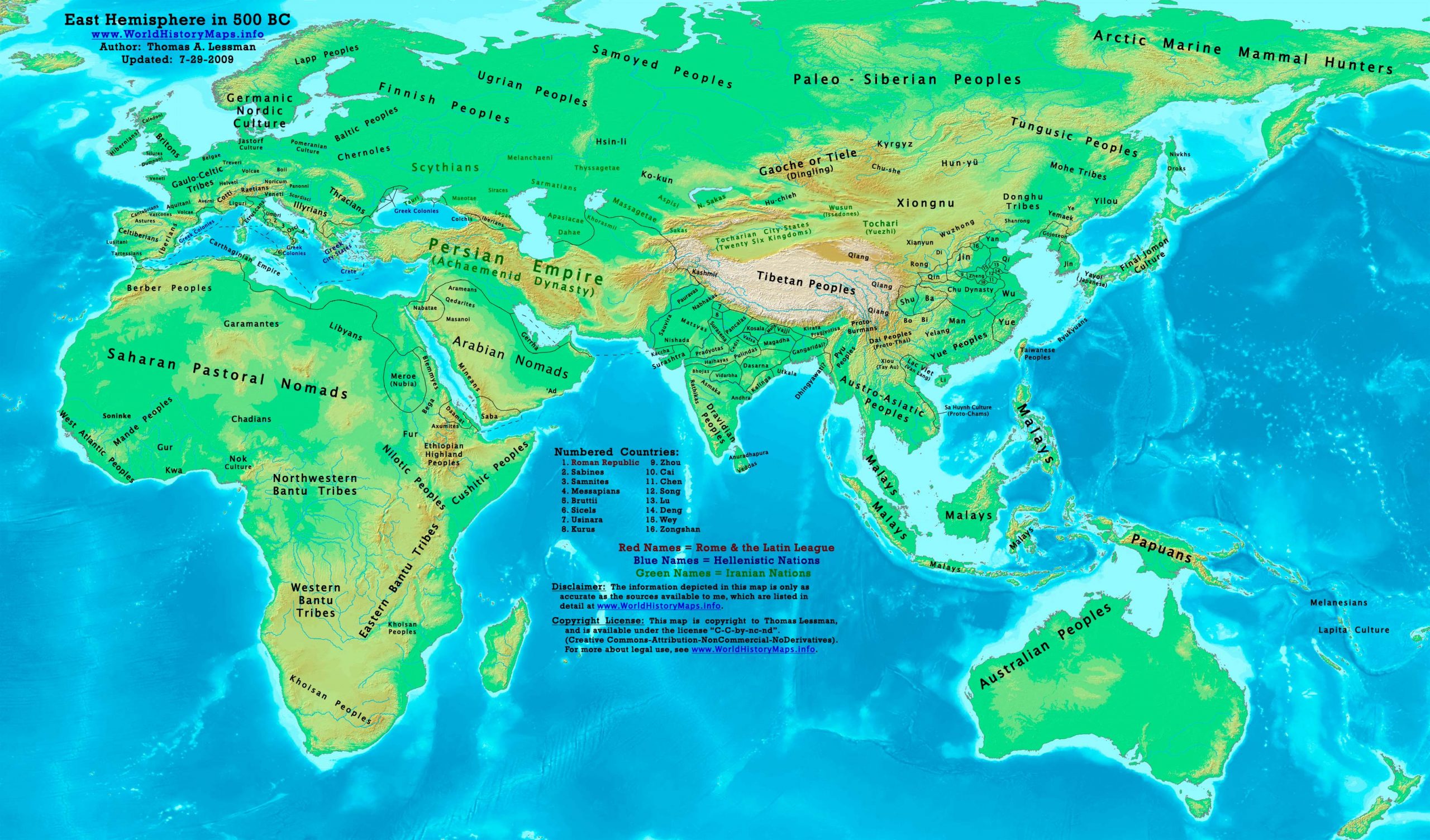 World Map 500 BC World History Maps