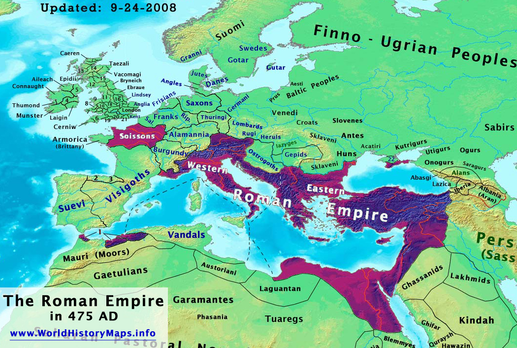 Ancient Origins - A referenced map of the Roman Empire at its